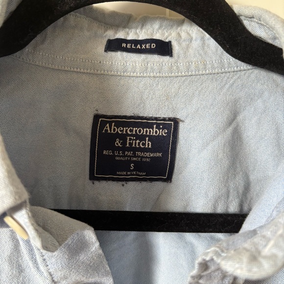 ABERCROMBIE & FITCH Light Blue men’s Button-Up Shirt Size S - Picture 3 of 8